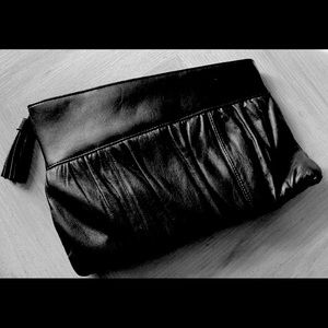 Vintage leather clutch